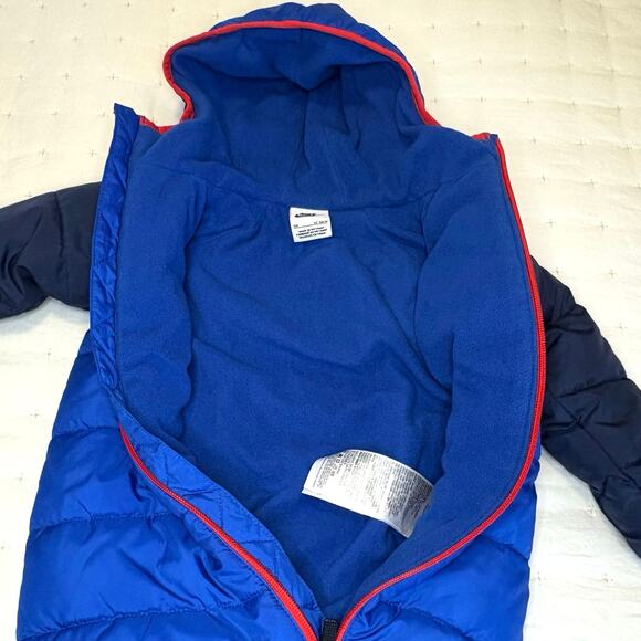 Nike 1-Piece Snowsuit Boys 6M | Blue Zip Up Coat with Hood - Picture 6 of 9
